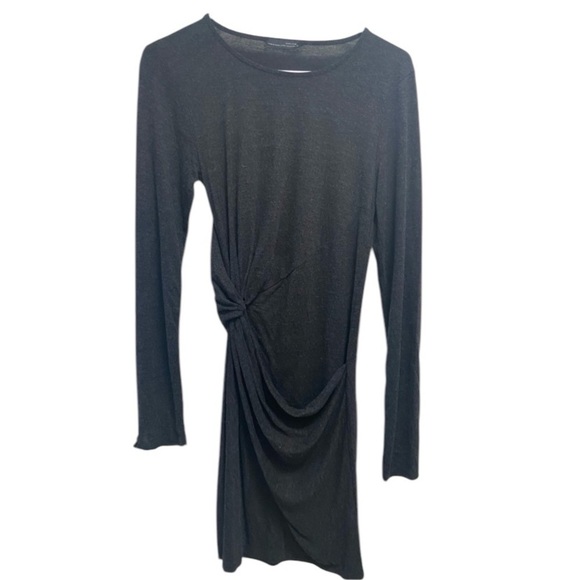 Zara black dress knot side size  medium jewel neck - Picture 1 of 5